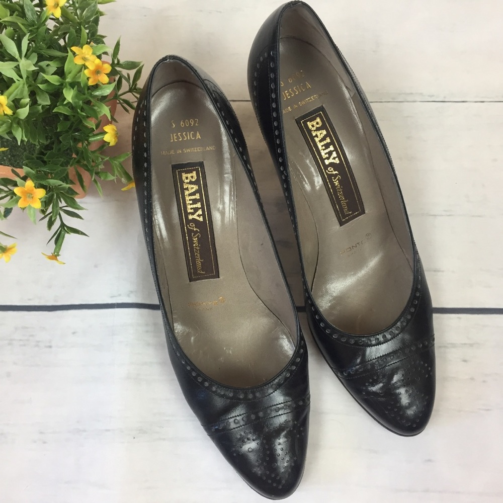 Bally of Switzerland Vintage Classic Black Heels